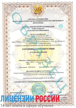 Образец сертификата соответствия Тында Сертификат OHSAS 18001
